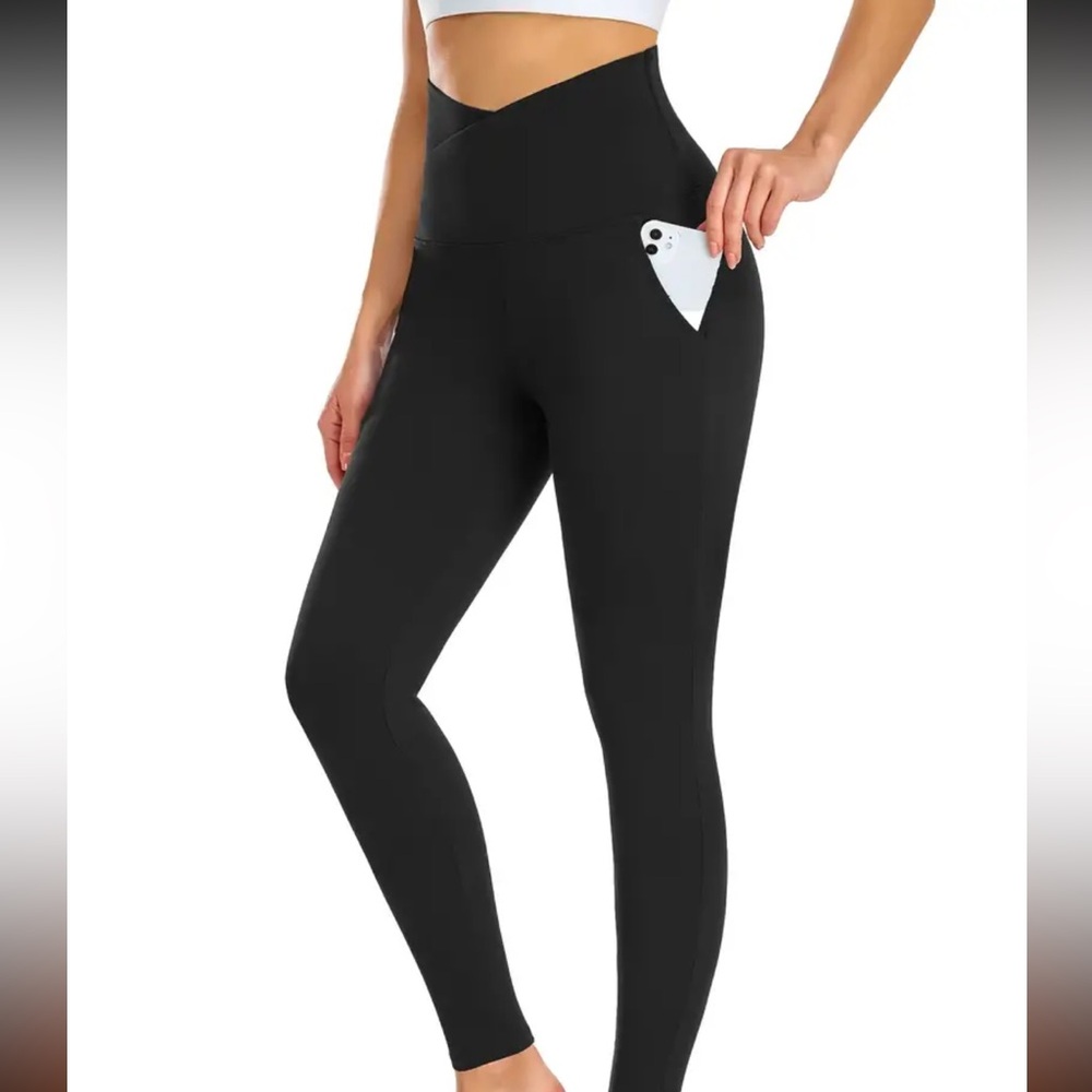 Cross waisted leggings